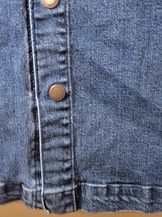Universal Thread Dark Blue Button-Front Denim Midi Skirt Size 8/29 - Picture 4 of 7